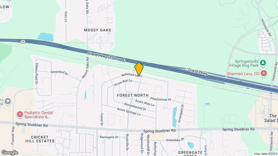 3607 Nutwood Ln Map and Location Details