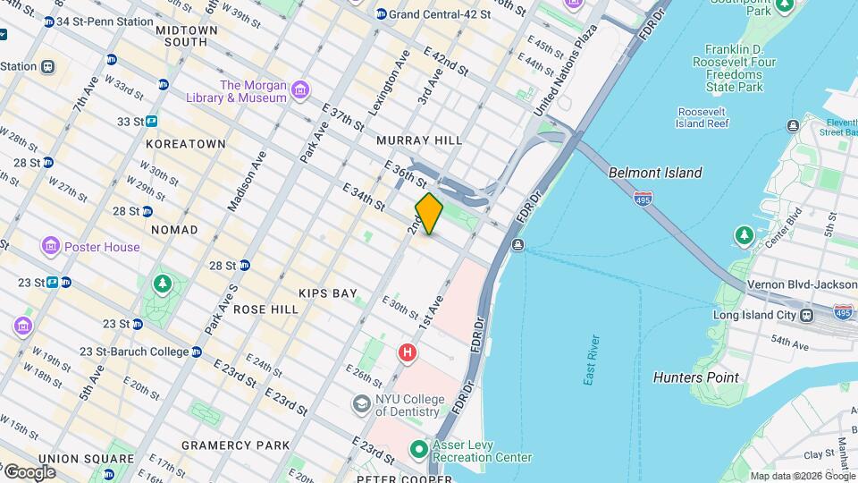 314 E 34th St Map and Location Details