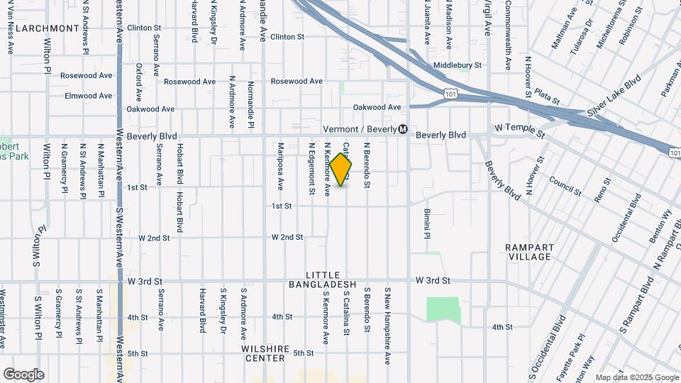 127-129 N Catalina St Map and Location Details