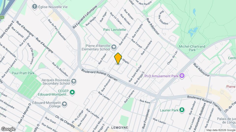 835 Falardeau Rue Map and Location Details