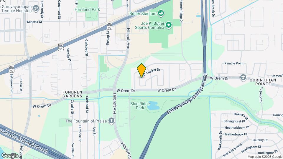 7011 Lost Thicket Dr Map and Location Details