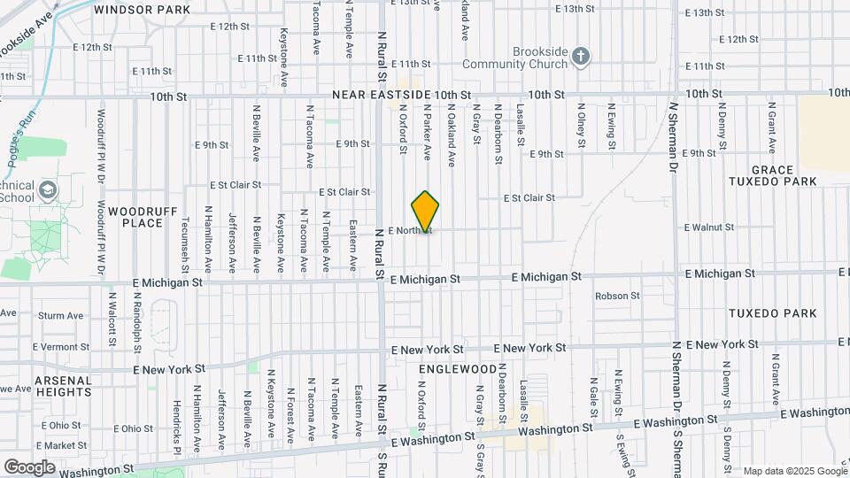 554 N Parker Ave Map and Location Details