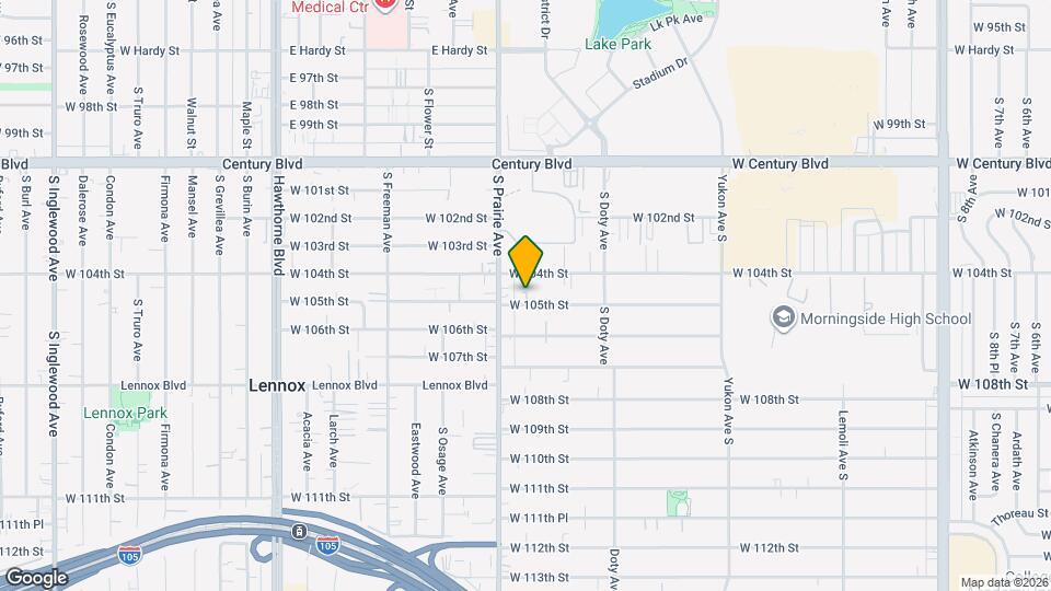 3927 W 105th St, Unit C Map and Location Details