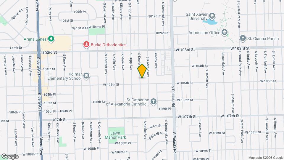 10437 S Keeler Ave Mapa y Detalles de la Ubicación