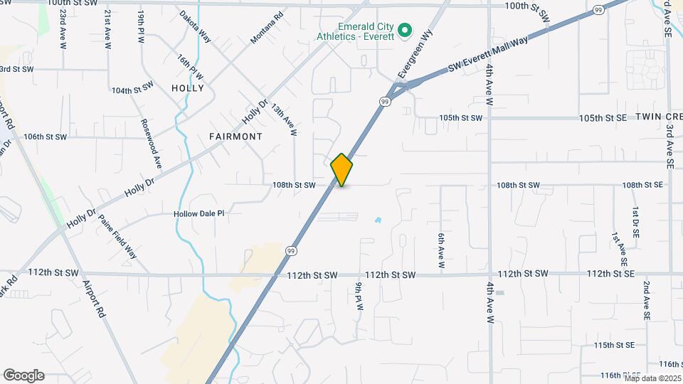 10825 Evergreen Way Map and Location Details