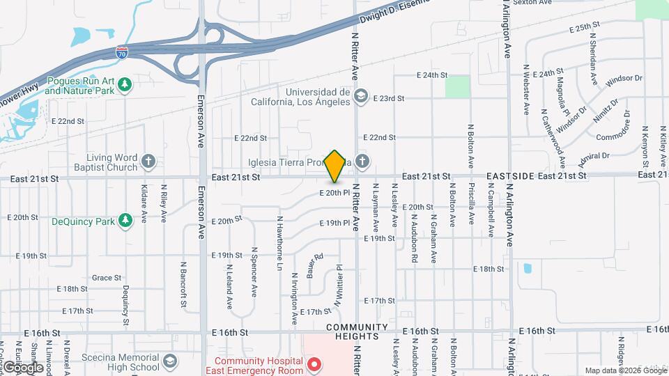 5422 E 20th Pl Map and Location Details