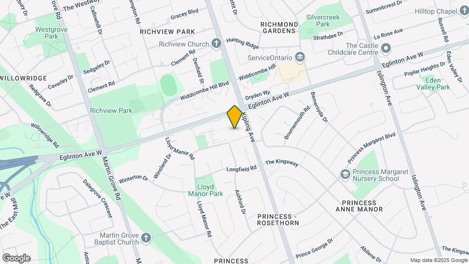 25 Warrender Ave Map and Location Details