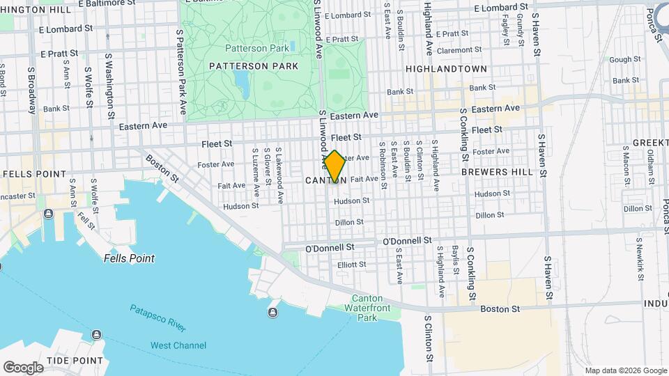 800 S Curley St Map and Location Details