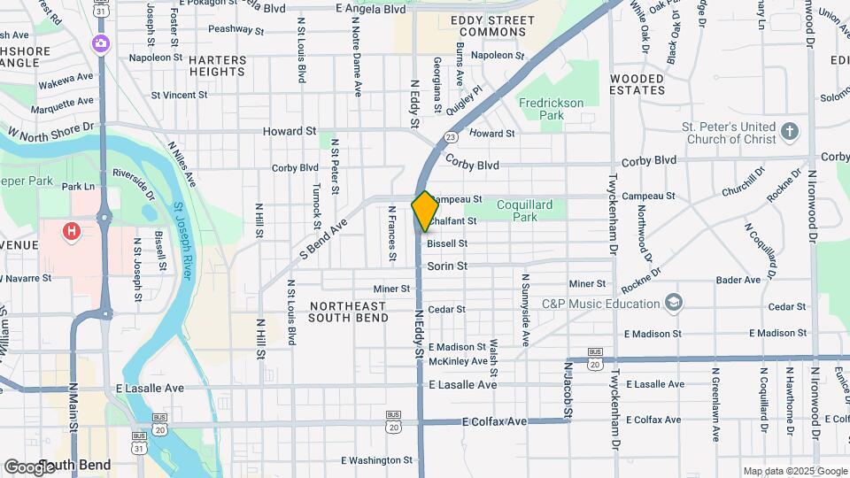 706 N Eddy St Map and Location Details