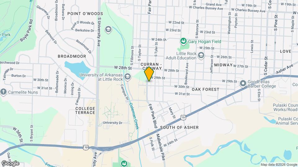 2919 Fair Park Blvd Map and Location Details