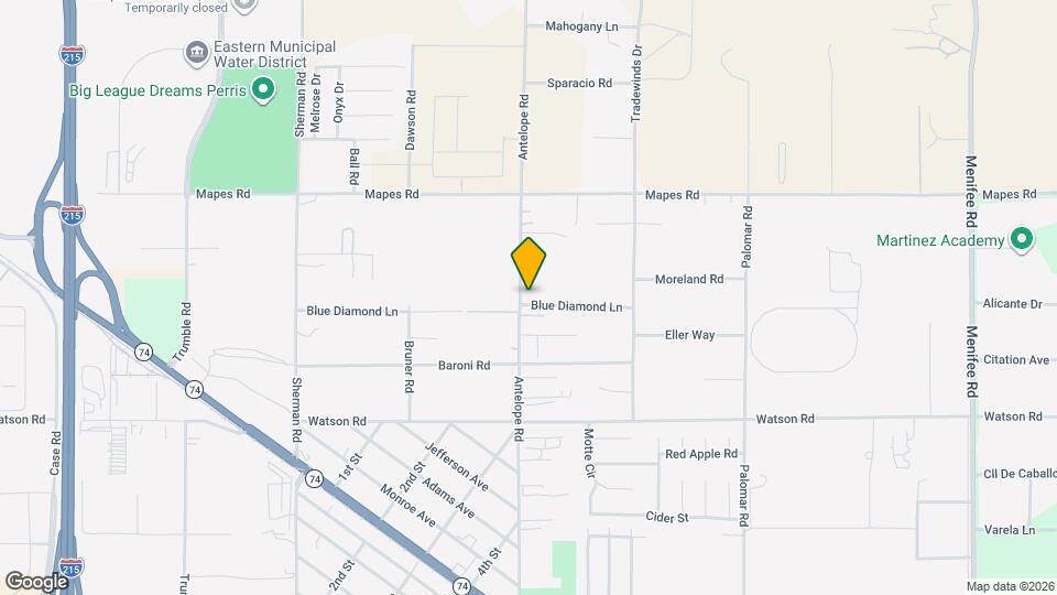 25240 Antelope Rd Map and Location Details