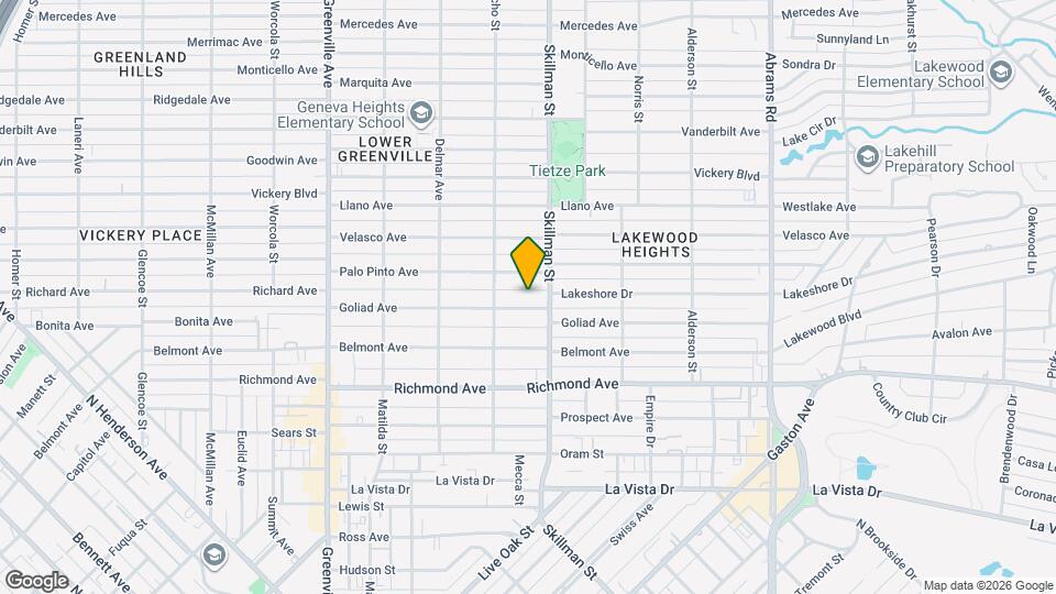 6031 Goliad Ave Map and Location Details