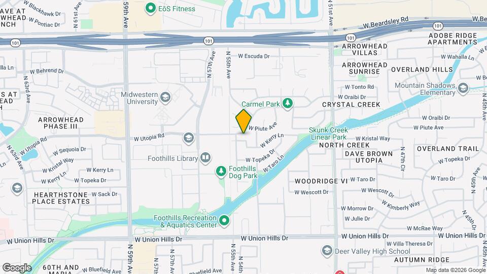 5456 W Kristal Way Map and Location Details