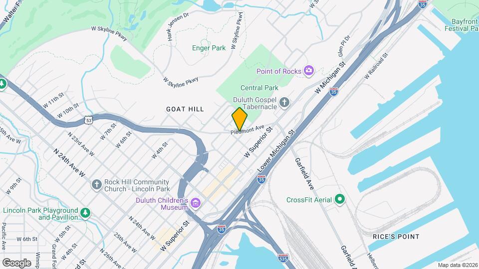 1725 W 1st St Map and Location Details