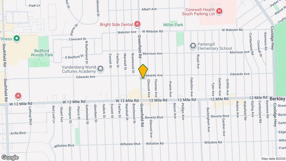 3644 Greenfield Rd Map and Location Details