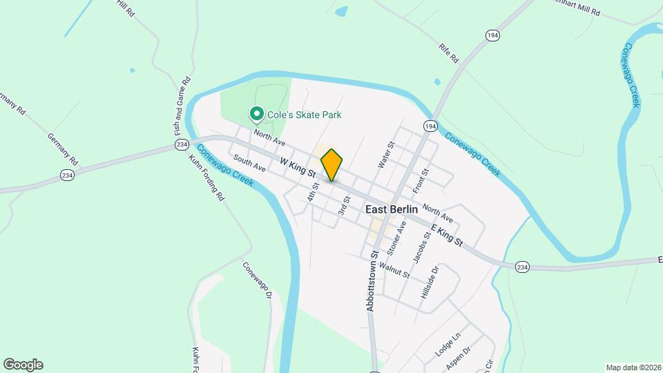 320 W King St, Unit 1 Map and Location Details