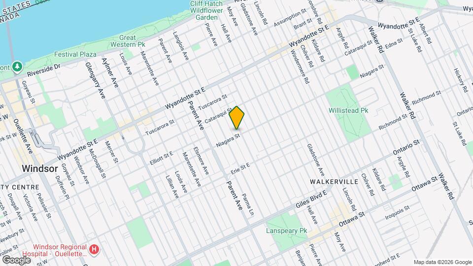 1080 Niagara St Mapa y Detalles de la Ubicación