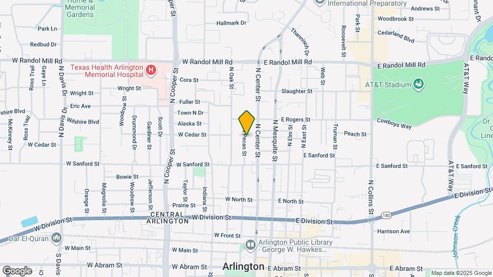 701 N Pecan St Map and Location Details