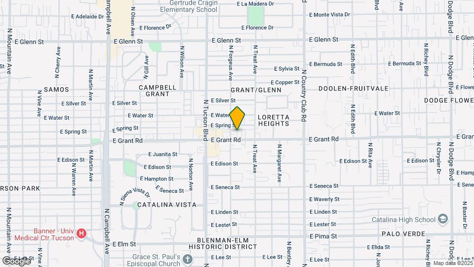 2613 E Grant Rd Map and Location Details