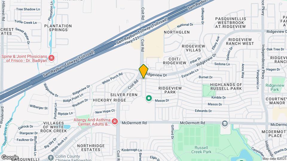 9401 Meyers Canyon Dr Map and Location Details