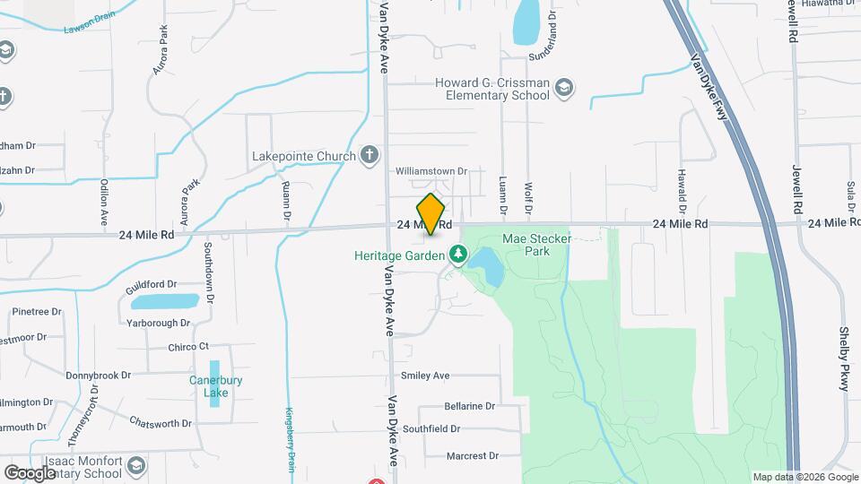 8214 24 Mile Rd, Unit Shelby Twp. Condominiums Map and Location Details
