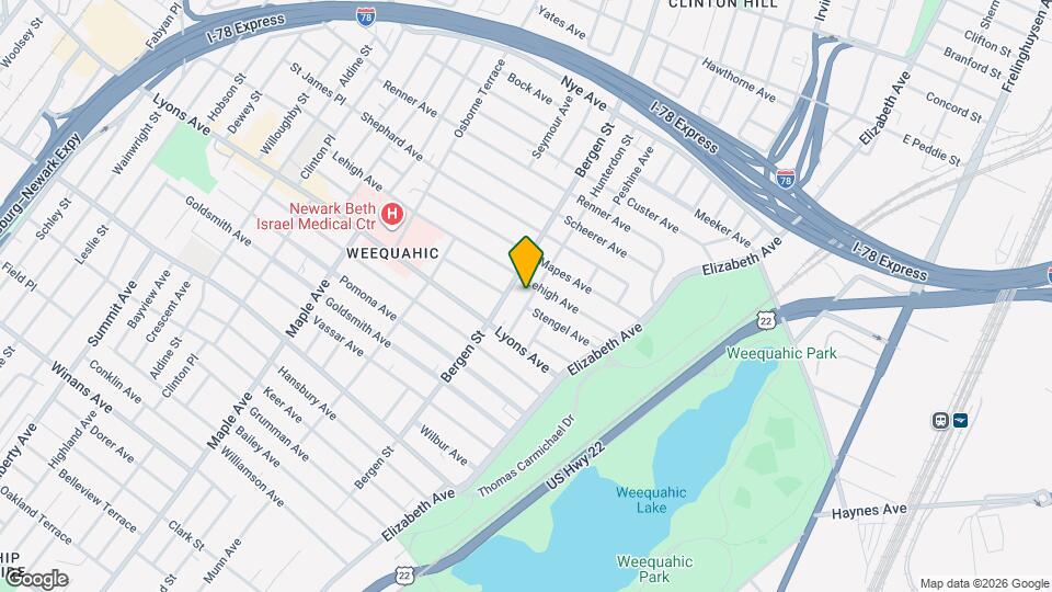 1035 Hunterdon St Map and Location Details