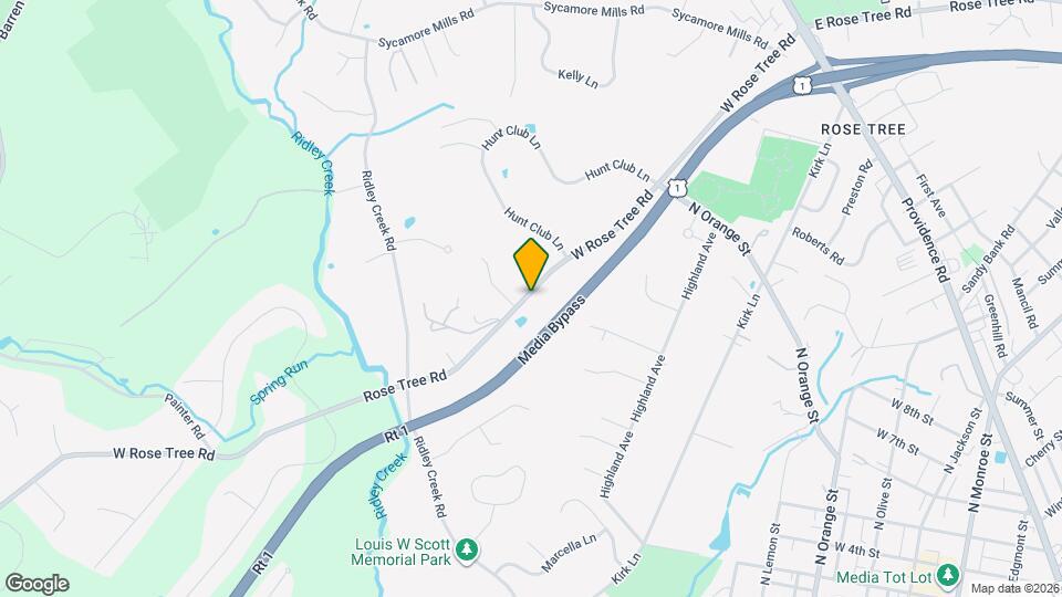 380 W Rose Tree Rd Map and Location Details