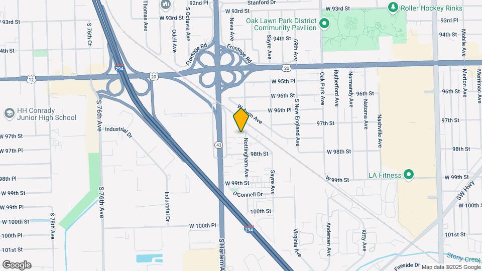 9715 S Harlem Ave Map and Location Details