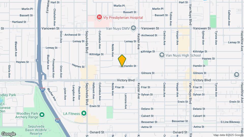 15020 Hamlin St, Unit Guest House Map and Location Details