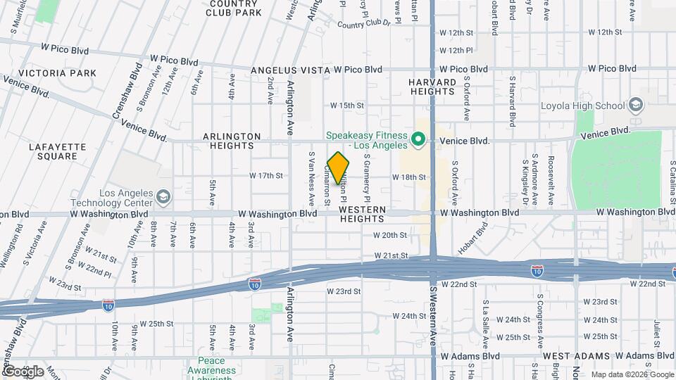 1821 S Wilton Pl Map and Location Details