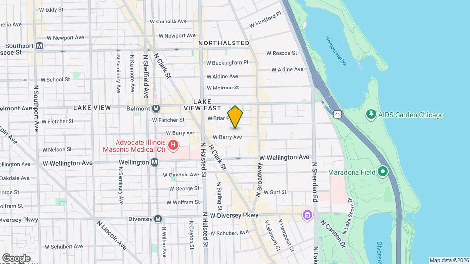 646 W Barry, Unit W3 Map and Location Details