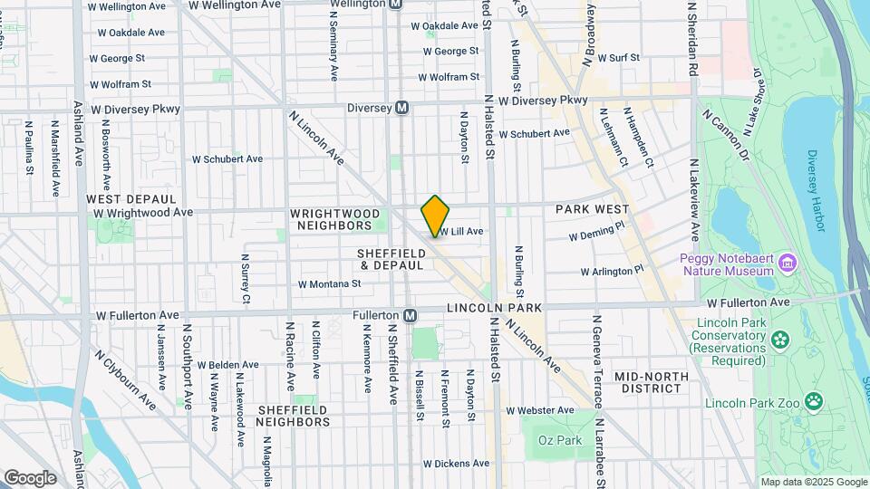2512 N Lincoln Ave Map and Location Details