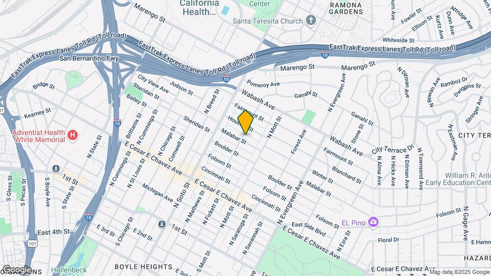 2505-2509 Malabar St Mapa y Detalles de la Ubicación