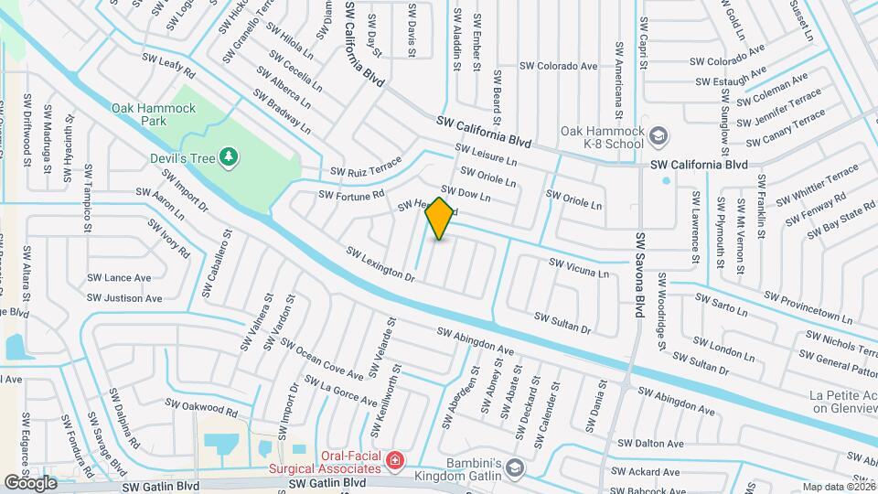 2325 SW Pamona St Map and Location Details
