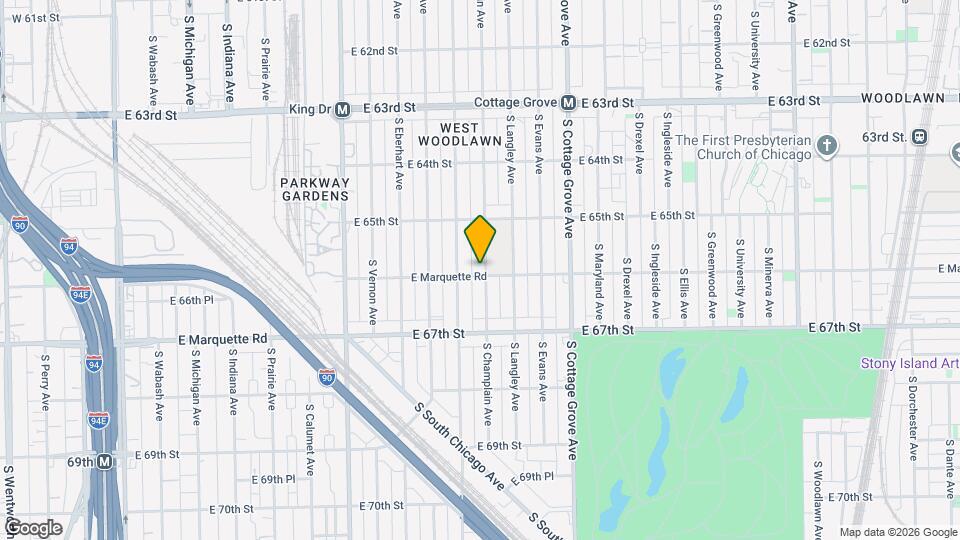 6554 S Champlain Ave Map and Location Details