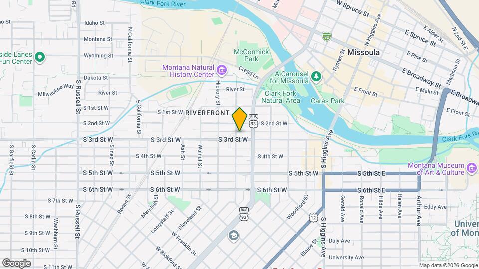 532 S 3rd St W Map and Location Details