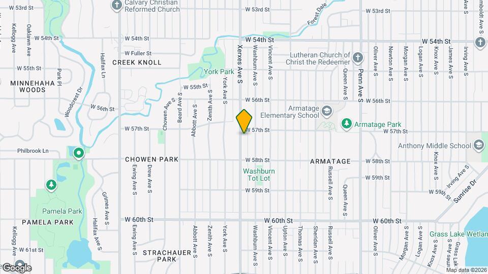 5711 Xerxes Ave S Mapa y Detalles de la Ubicación