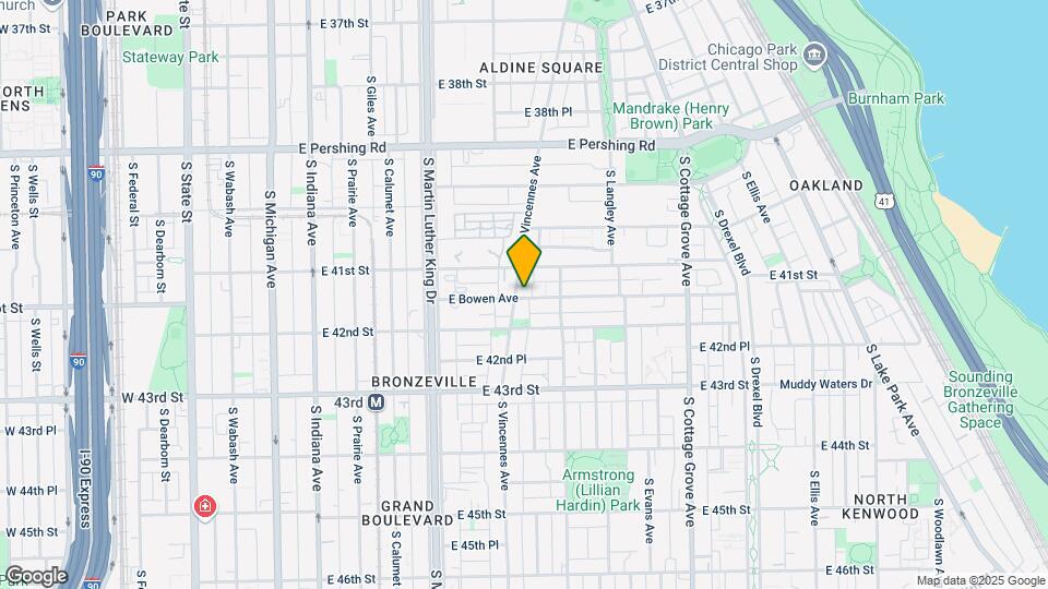 4125 S Vincennes Ave Map and Location Details