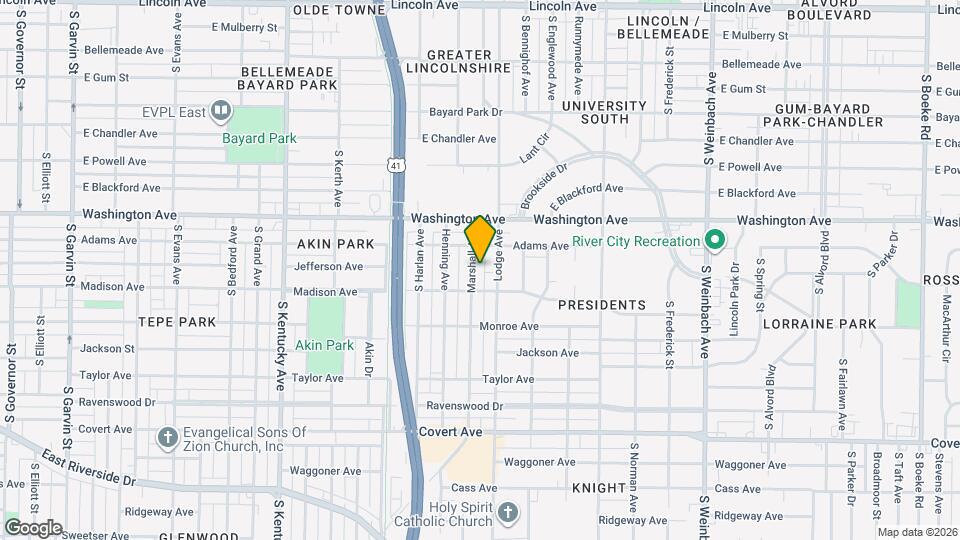 1116 Marshall Ave Map and Location Details