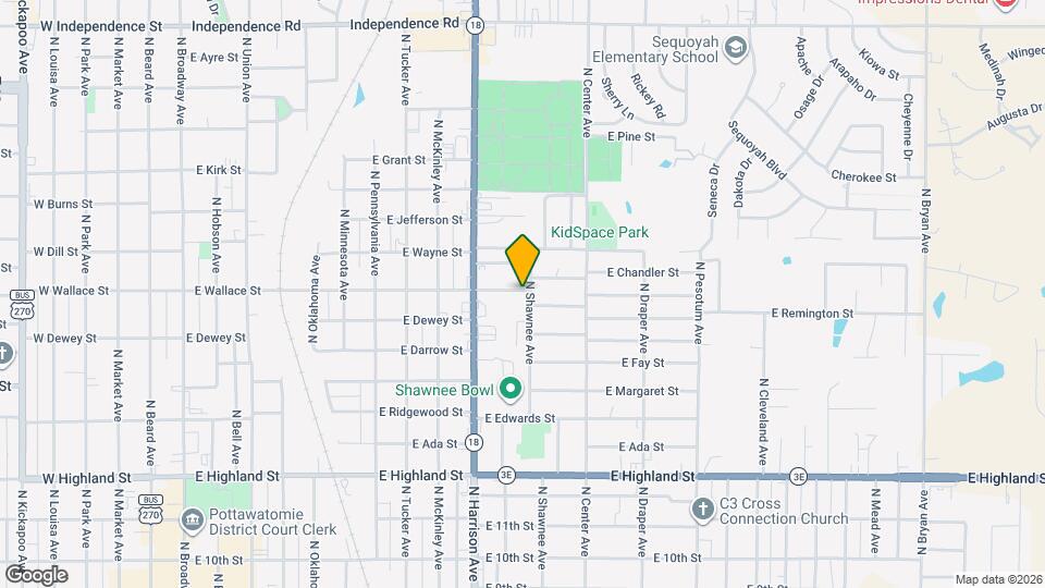 1025 E Wallace St Map and Location Details