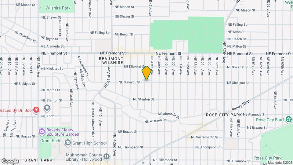 4600 NE Siskiyou St Map and Location Details