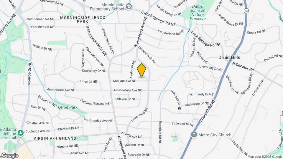 1106 McLynn Ave NE Map and Location Details