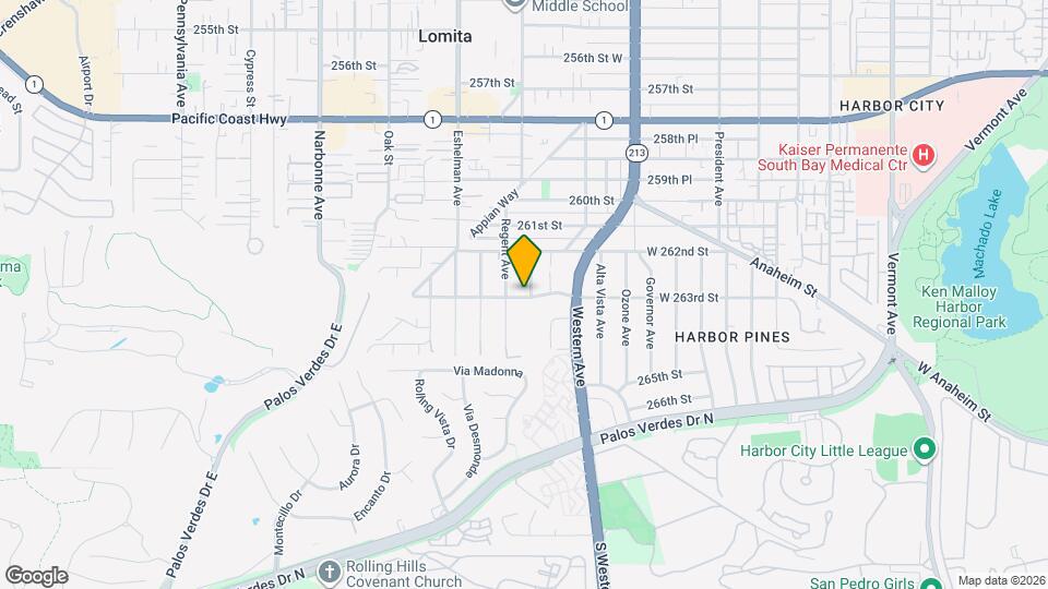 26247 Ocean View Ave Map and Location Details