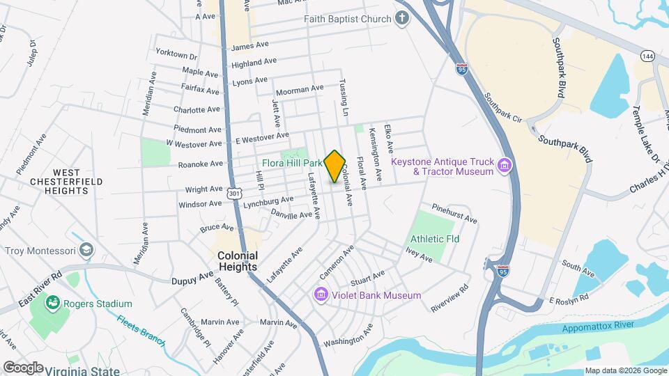 703 Hamilton Ave Map and Location Details