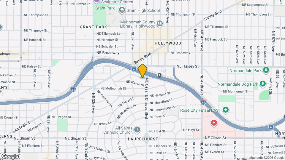 3834 NE Senate St Map and Location Details