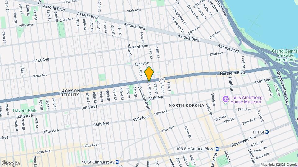 96-02 Northern Blvd Map and Location Details