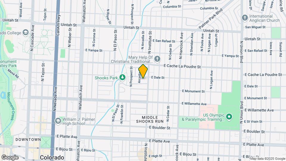725 Arcadia Pl Map and Location Details