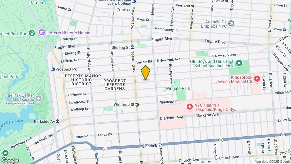Prospect Lefferts Gardens Mapa y Detalles de la Ubicación