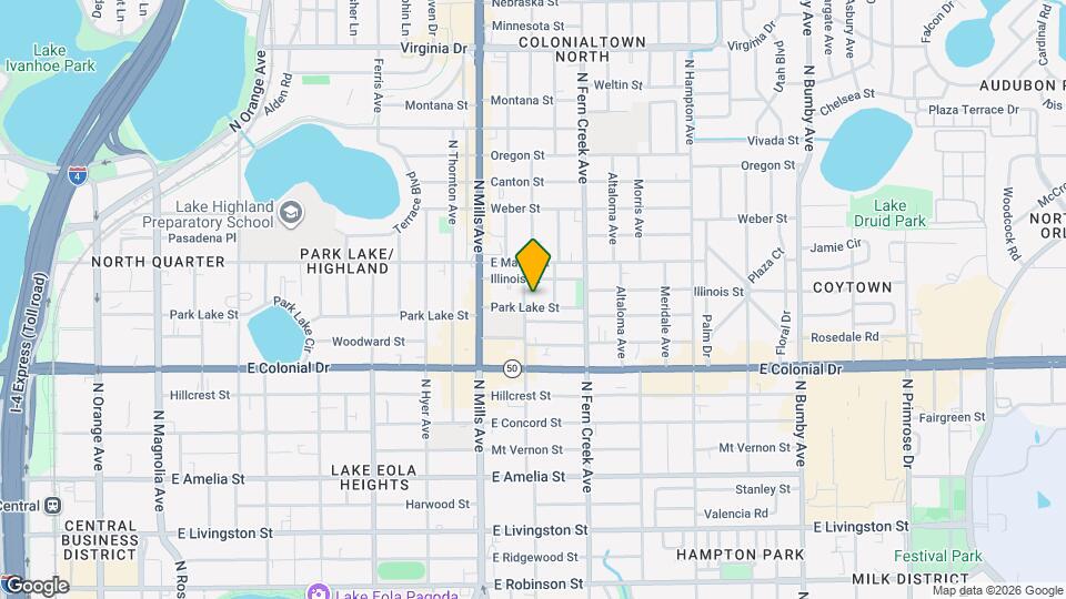 1405 Park Lake St Map and Location Details