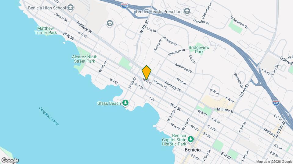 Benicia Continental Apartments Map and Location Details